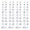1000Pcs 10 Styles Rubber & Silicone & Plastic Ear Nuts KY-TA0001-21-2