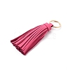 PU leather Tassel Pendants Keychains KEYC-WH0021-36B-2