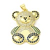 Brass Micro Pave Cubic Zirconia Pendants KK-Z042-30G-01-1