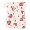 Christmas Theme Cotton Fabric Cloth Bag ABAG-H104-B03-2
