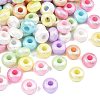 Textured Opaque ABS Imitation Pearl Beads MACR-K361-16-1