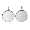 304 Stainless Steel Pendant Cabochon Settings STAS-L282-010P-09-1