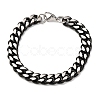 304 Stainless Steel Cuban Link Chain Bracelets for Men Women BJEW-C124-04A-02-4