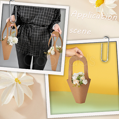 20Pcs Kraft Paper Hand-held Bouquet Bag CARB-GF0001-02-1