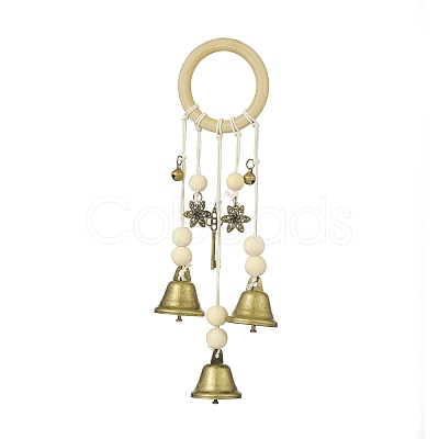 Iron Witch Bells Protection for Door Knob Hanger HJEW-JM00915-1