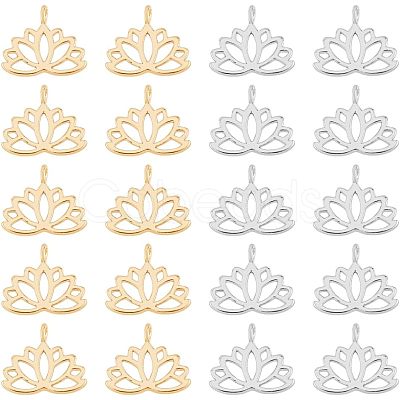 20Pcs 2 Colors Brass Charms KK-FH0002-18-1