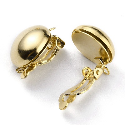 Brass Clip-on Earring Findings KK-O131-03G-C-1