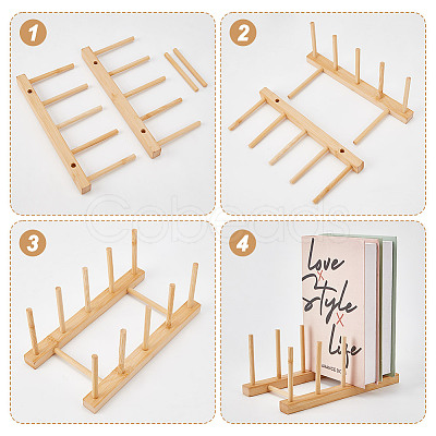 Wooden Kitchen Drying Dish Rack AJEW-WH0270-334-1