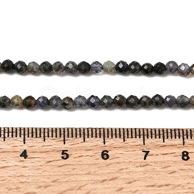 Natural Iolite Beads Strands G-G343-B01-3mm-1