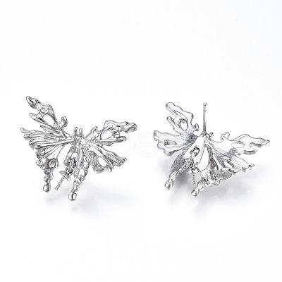 Brass Stud Earring Findings KK-N216-406P-1
