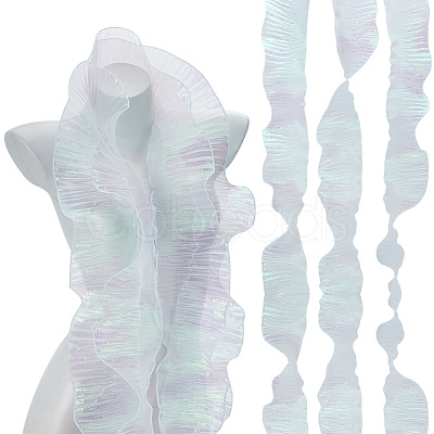 1Pc Polyester Pleated Lace Trim OCOR-GA0002-67A-1