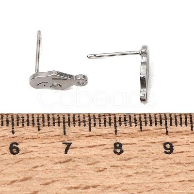 304 Stainless Steel Stud Earring Findings SA-CBAAD0D-10P-1