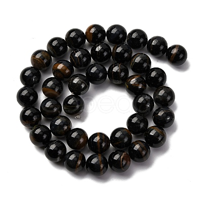 Dyed Natural Blue Tiger Iron Beads Strands G-G286-A03-10mm-1