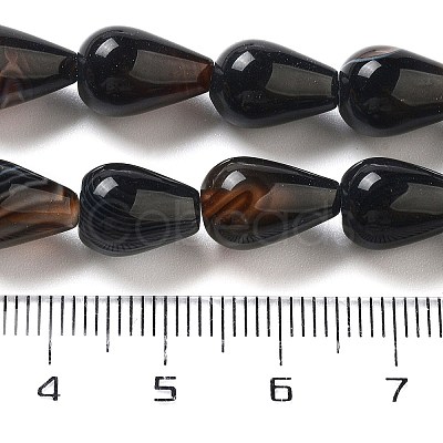 Natural Striped Agate/Banded Agate Dyed & Heated Beads Strands G-B106-A16-02-1
