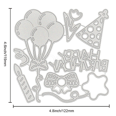 Carbon Steel Cutting Dies Stencils DIY-WH0170-321-1