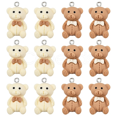 10Pcs Opaque Resin Pendants RESI-YW0004-12A-1