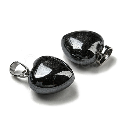 Natural Black Stone Pendants G-I311-A19-P-1