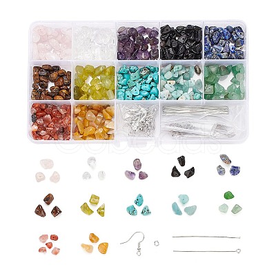 150G 12 Style DIY Dangle Earring Making Kits DIY-FS0001-08-1