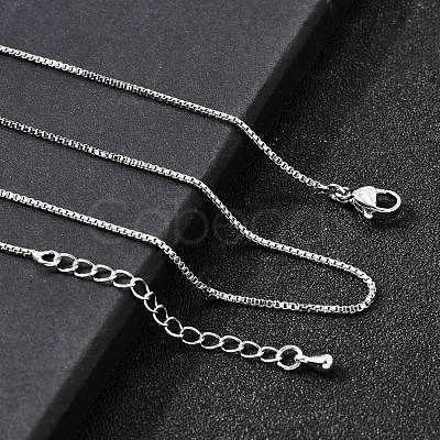 1MM Brass Box Chain Necklaces NJEW-Z083-01P-1