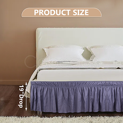 Adjustable Polyester Wrap Around Bed Skirts AJEW-WH20022-10B-02-1