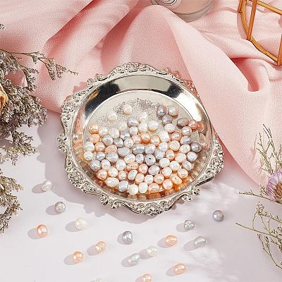 2 Strands Natural Cultured Freshwater Pearl Beads Strands PEAR-NB0001-02-1