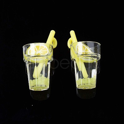 Imitation Fruit Tea Resin Pendants CRES-S359-31H-1
