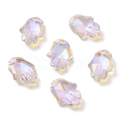 Electroplate Transparent Glass Pendants GLAA-A008-01D-1