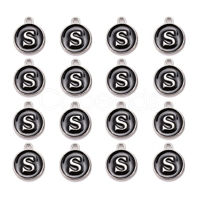 Platinum Plated Alloy Charms ENAM-S118-02S-P-1