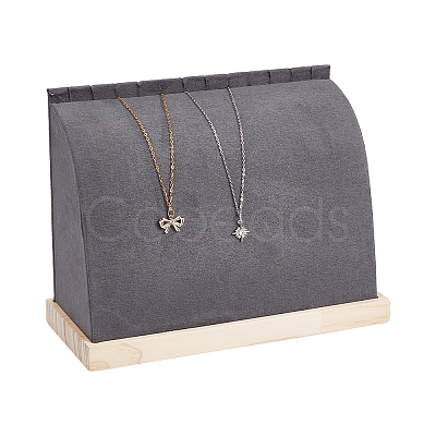 PU Imitation Leather Necklace Stands NDIS-WH0006-19B-1