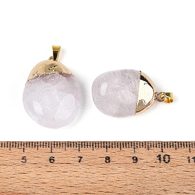 Natural Quartz Crystal Pendants G-N360-05G-01-1