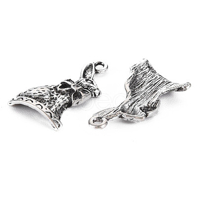 Tibetan Style Alloy Pendants PALLOY-T075-135AS-RS-1