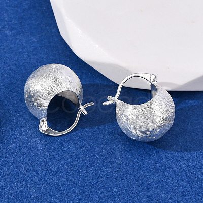 Brass Bag Hoop Earrings EJEW-A143-01B-S-1