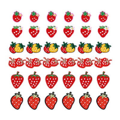 36Pcs 6 Styles Computerized Embroidery Cloth Self Adhesive Patches PATC-PH0001-23-1