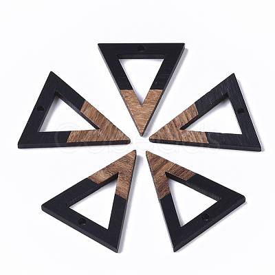 Resin & Walnut Wood Pendants RESI-S358-56D-A-1