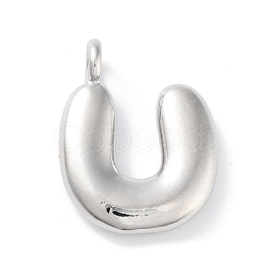 Rack Plating Brass Balloon Letter Pendants KK-C050-01P-U-1