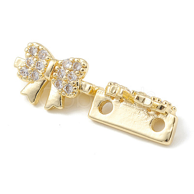 Rack Plating Brass Pave Cubic Zirconia Slide Charms KK-G464-05LG-1