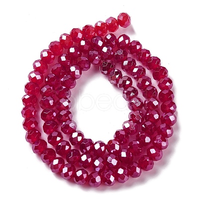 Baking Electroplate Glass Beads Strands X1-DGLA-A039-J10mm-B02-1
