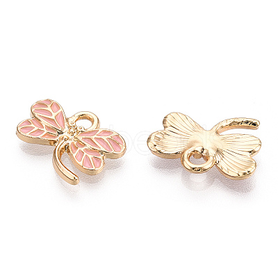 Light Gold Plated Alloy Pendants X-ENAM-T009-69D-RS-1