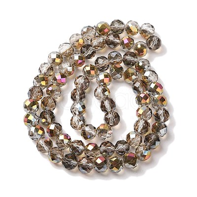 Half Golden Plated Electroplate Beads Strands EGLA-H104-08A-HP02-1