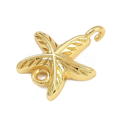 Brass Sea Animal Connector Charms KK-I352-29G-02-1