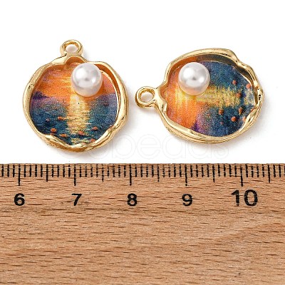 Printed Alloy Pendants ENAM-B028-25KCG-1