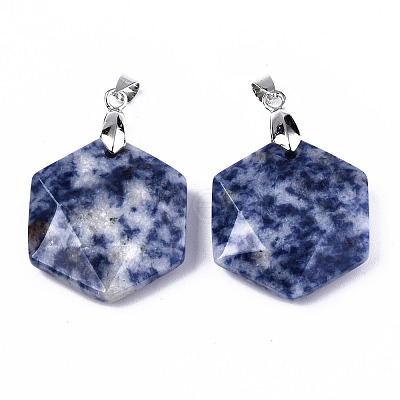 Natural Blue Spot Jasper Pendants G-T131-27C-1