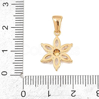 316 Surgical Stainless Steel & Clear Cubic Zirconia Pendants STAS-A137-01A-G-1