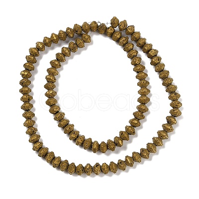 Electroplated Natural Lava Rock Beads Strands G-A234-F02-01D-1
