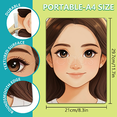 Plastic Makeup Painting Practice Board MRMJ-WH0101-004-1