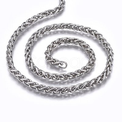 Tarnish Resistant 304 Stainless Steel Wheat Chains STAS-P219-05-B-1