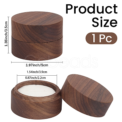 Round Wood Ring Storage Boxes AJEW-CL0005-46A-1