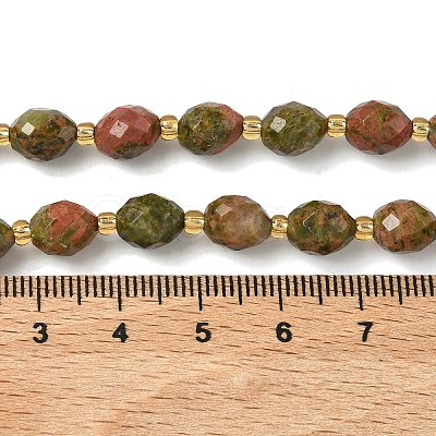 Natural Unakite Beads Strands G-F809-A48-01-1