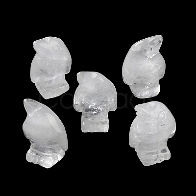 Natural Quartz Crystal Carved Healing Penguin Figurines G-B062-08F-1