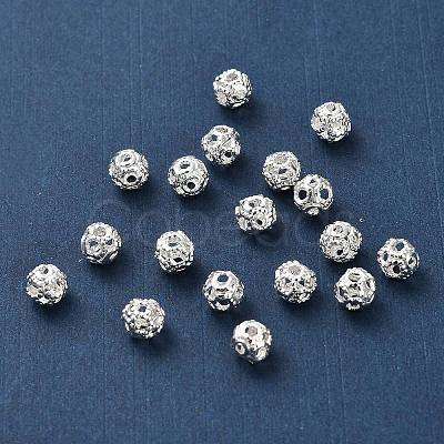 Rack Plating Brass Beads KK-R211-02S-1